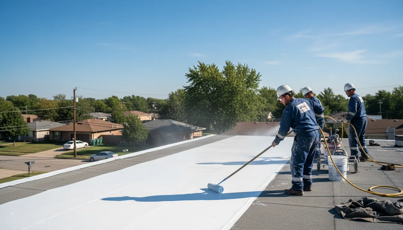Commercial roof coating in Canyon Dam, CA near me
